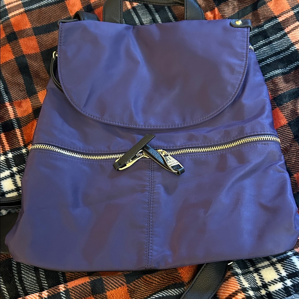 Purple Steve Madden Backpack with Zipper Detail